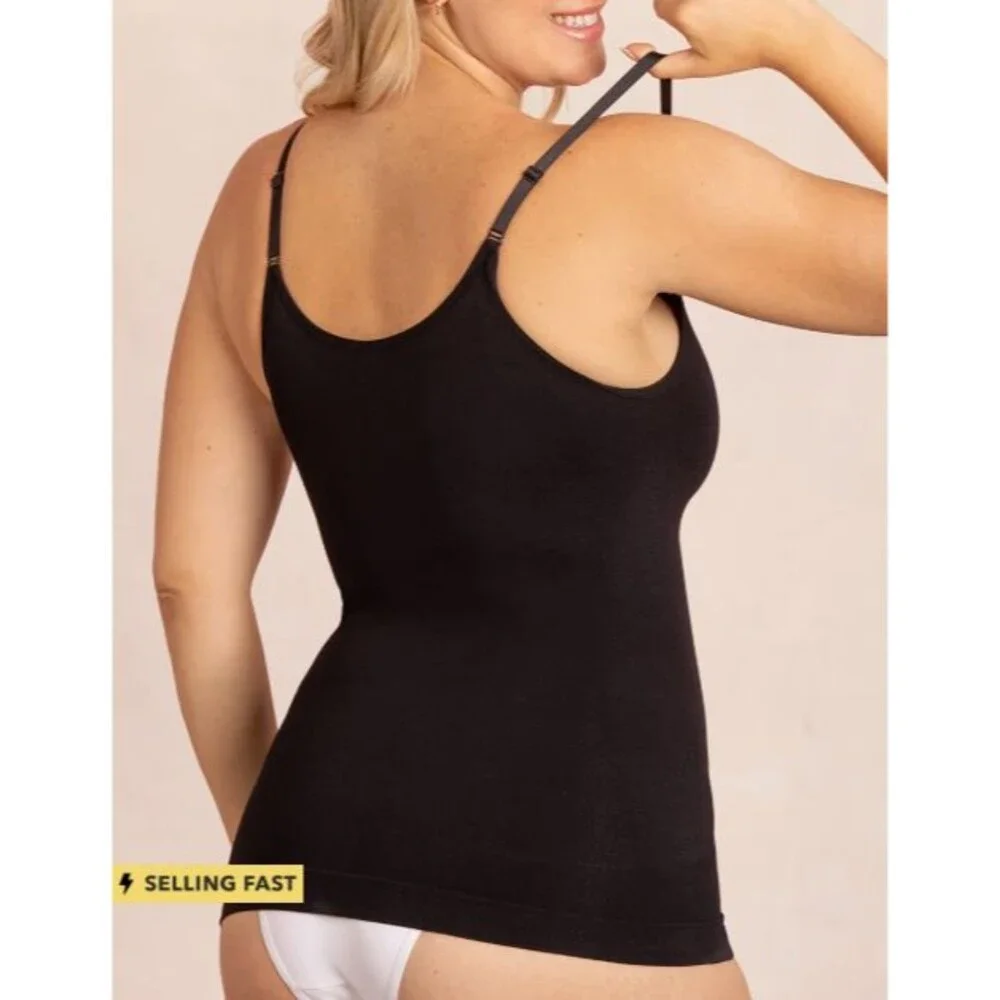 Empetua by Shapermint Womens 3XL Scoop Neck Cami White 62001 Shaping Compression - Picture 8 of 9